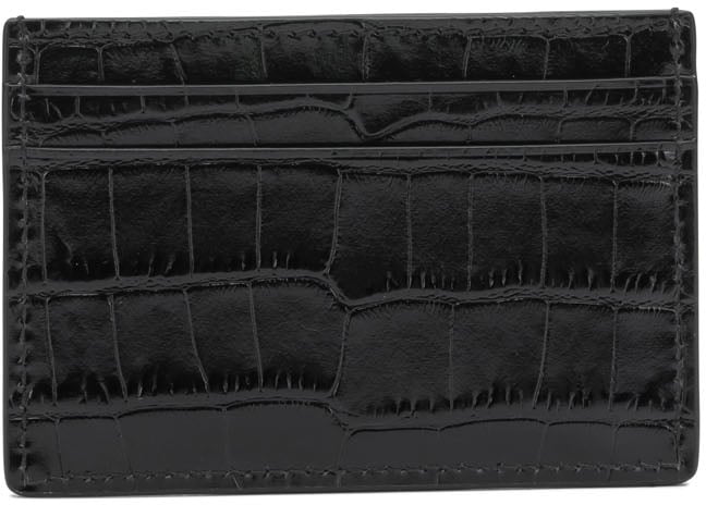 Tom Ford Tom Ford croco embossed leather cardholder Zwart