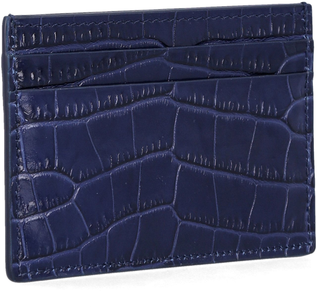 Tom Ford Tom Ford croco embossed leather cardholder Blauw
