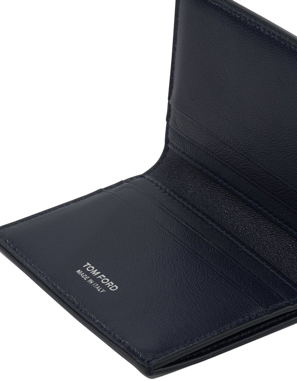 Tom Ford Tom Ford blue croc-embossed leather cardholder Blauw