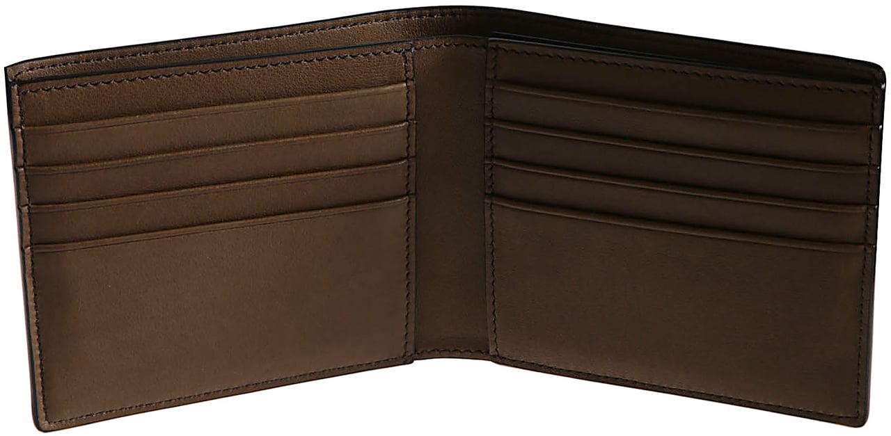Tom Ford Elongated T Line Classic Bifold Wallet Green Groen