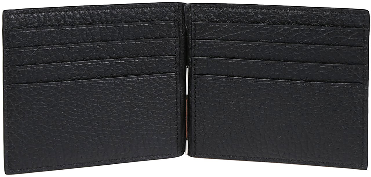 Tom Ford Printed Elongated T Line Money Clip Wallet Black Zwart