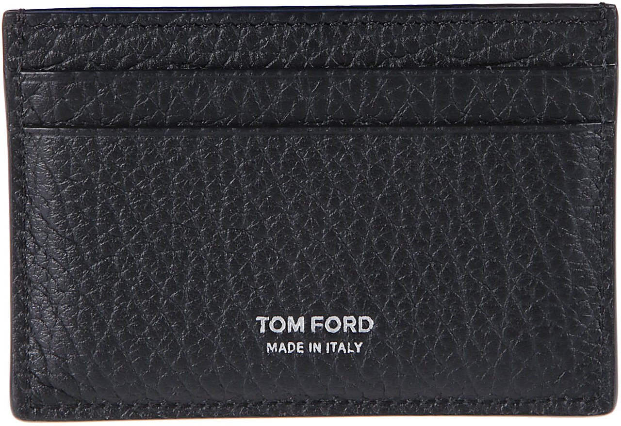 Tom Ford Elongated T Line Classic Credit Card Holder Black Zwart