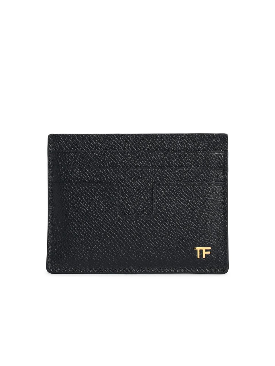 Tom Ford Black Leather Cardholder Zwart