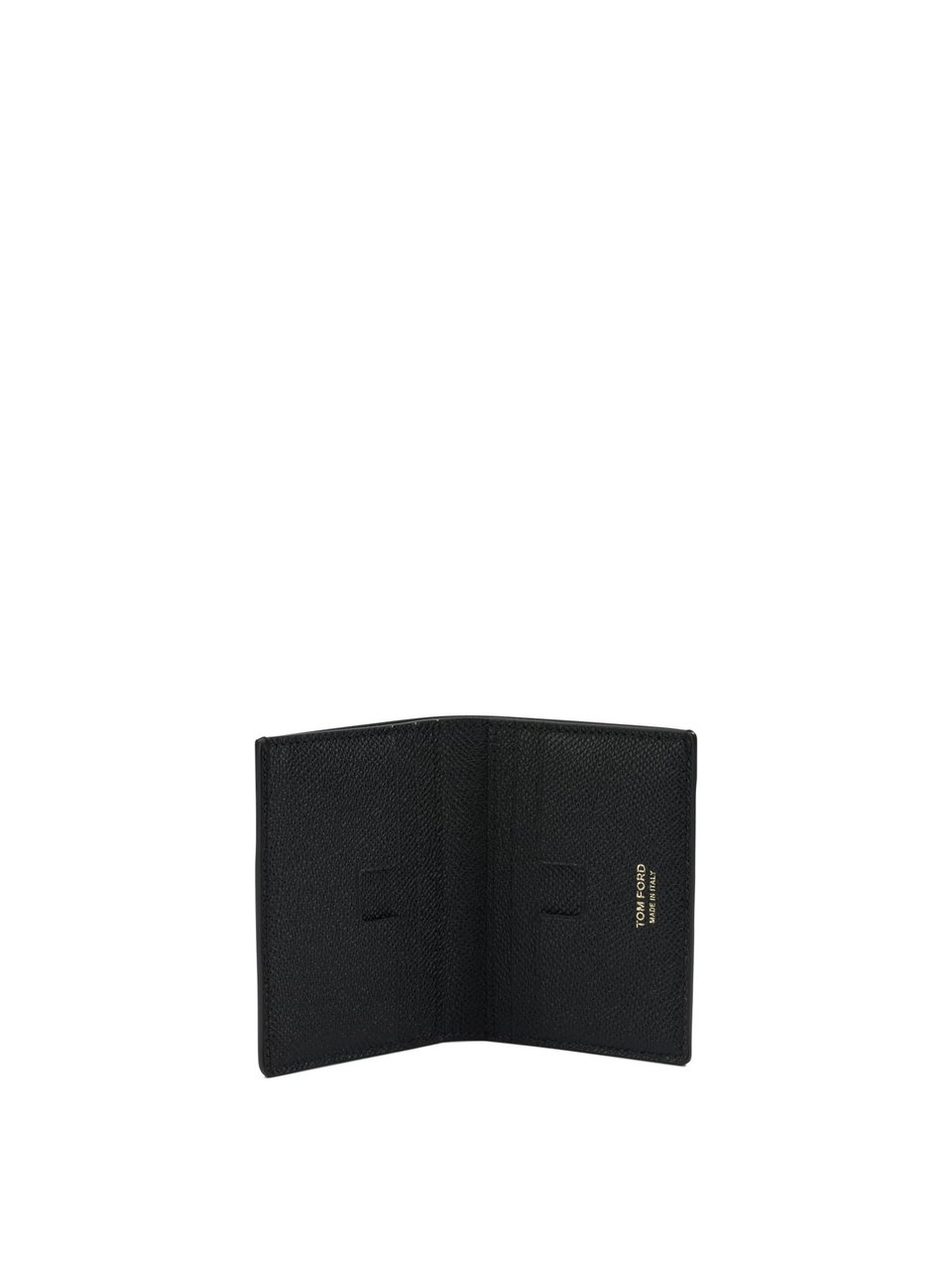 Tom Ford Tom Ford grain leather folding cardholder Zwart