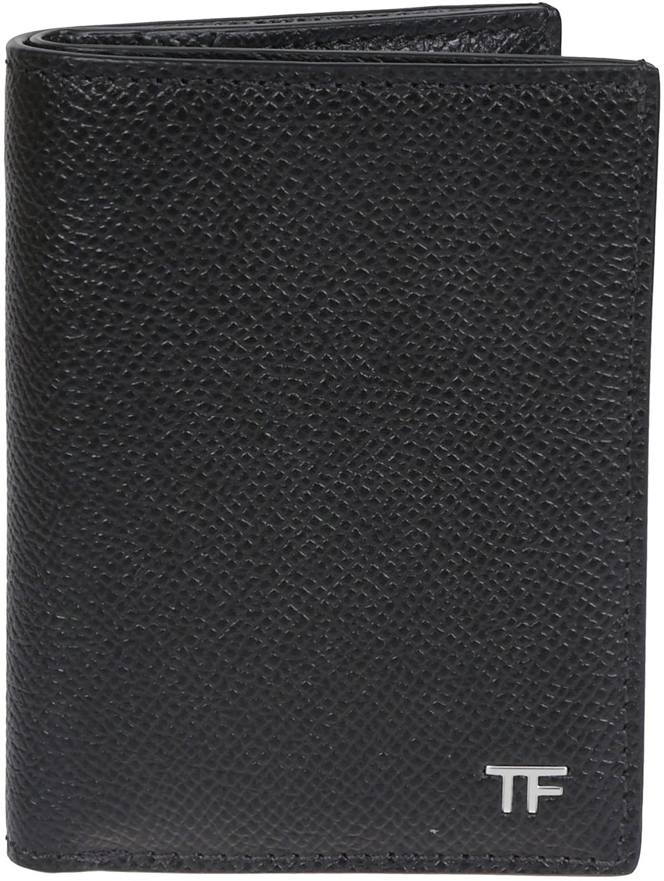 Tom Ford Logo Plaque Bifold Wallet Black Zwart