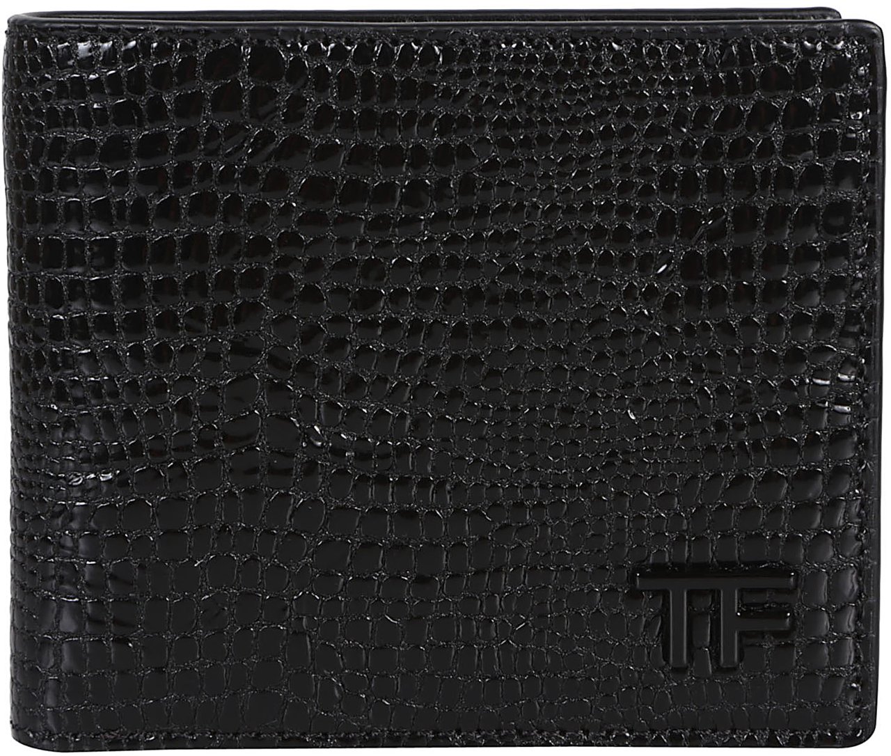 Tom Ford Logo Plaque Wallet Black Zwart
