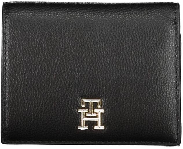 Tommy Hilfiger Tommy Hilfiger Black Polyurethane Women Wallet Zwart