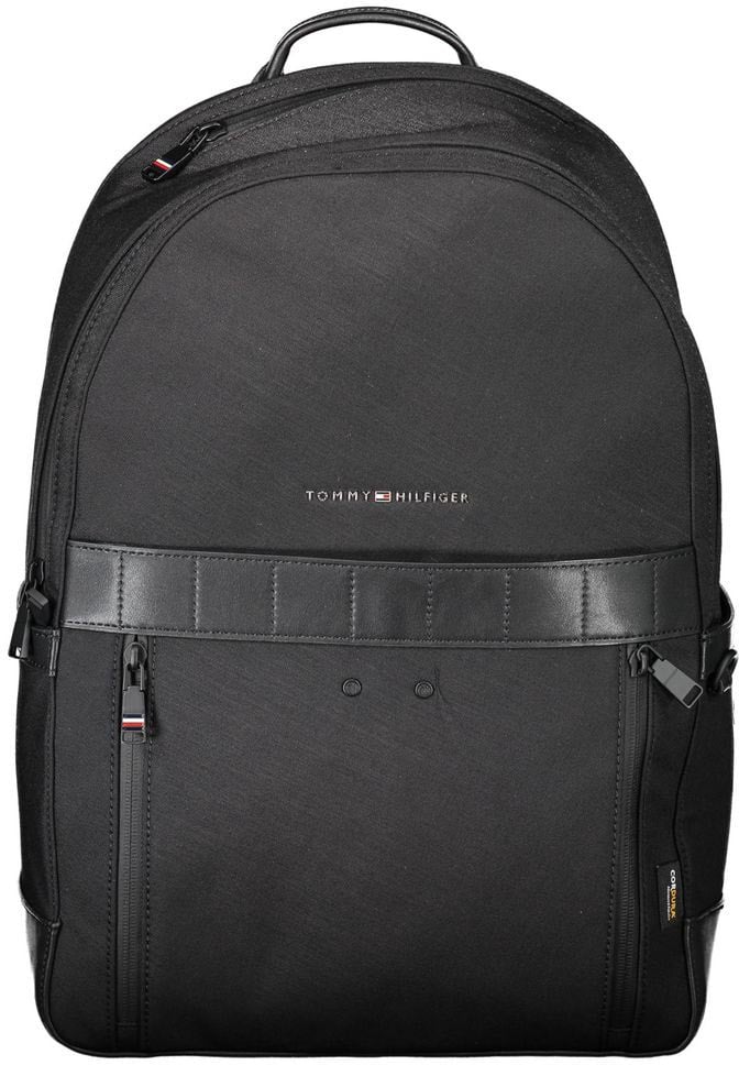 Tommy Hilfiger Tommy Hilfiger Black Nylon Men Backpack Zwart