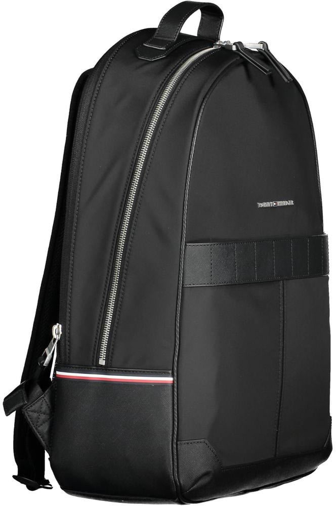 Tommy Hilfiger Tommy Hilfiger Black Polyester Men Backpack Zwart