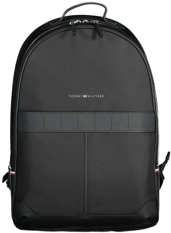 Tommy Hilfiger Tommy Hilfiger Black Polyester Men Backpack Zwart