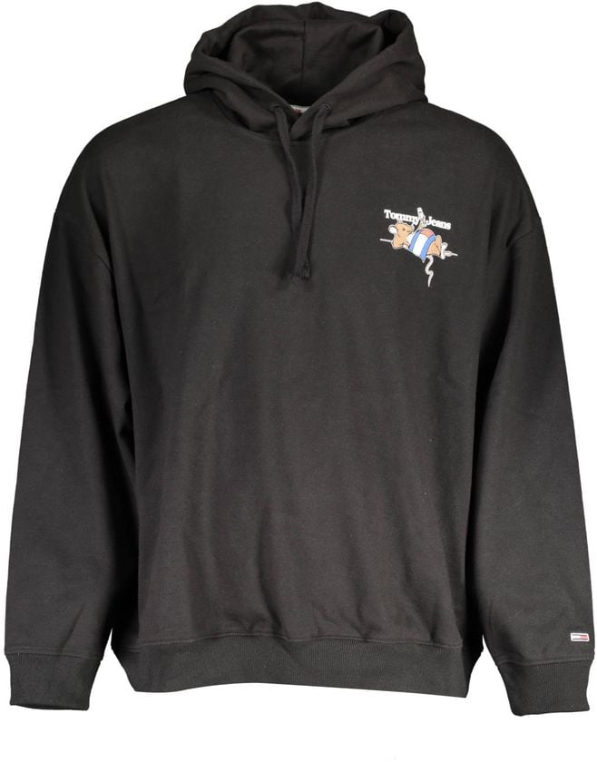 Tommy Hilfiger "Black Cotton Men's Sweatshirt" Zwart