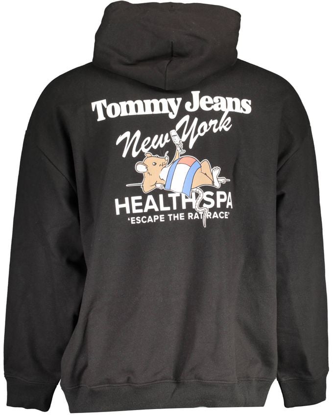 Tommy Hilfiger "Black Cotton Men's Sweatshirt" Zwart