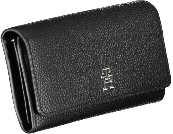 Tommy Hilfiger Tommy Hilfiger Black Polyurethane Women Wallet Zwart