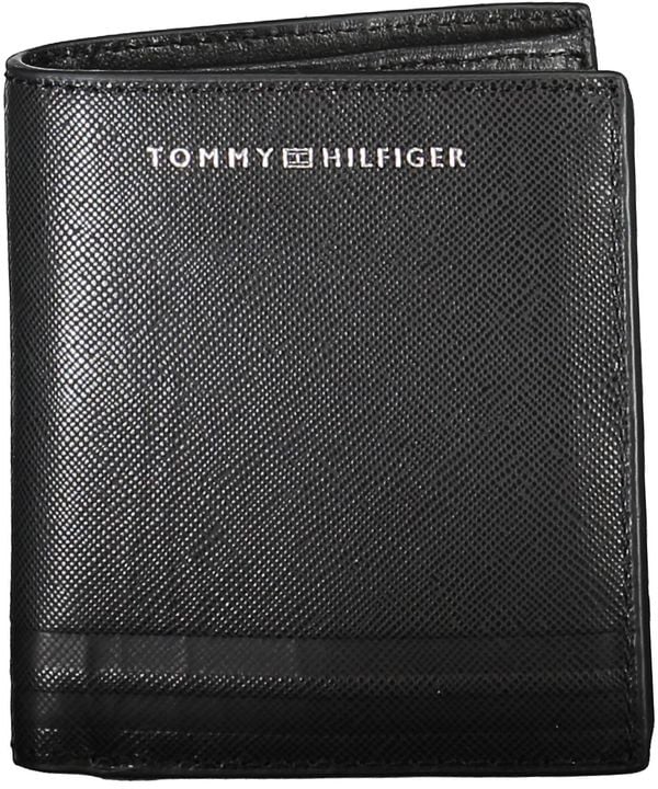 Tommy Hilfiger Tommy Hilfiger Black Leather Men Wallet Zwart