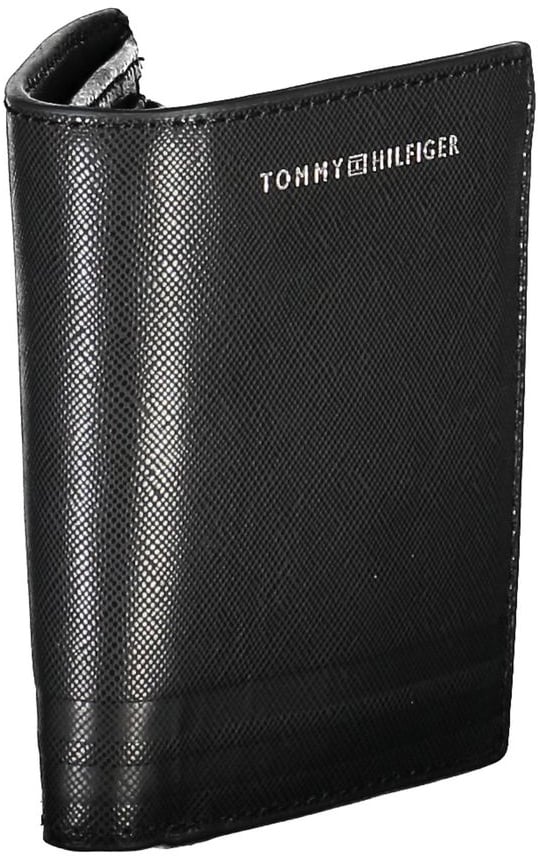 Tommy Hilfiger Tommy Hilfiger Black Leather Men Wallet Zwart
