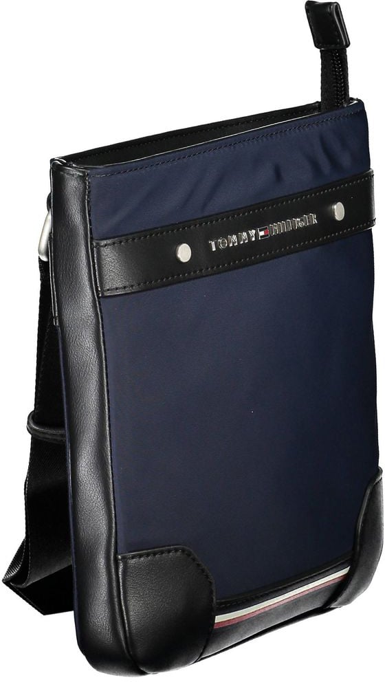 Tommy Hilfiger Blue Polyurethane Men's Shoulder Bag Wit