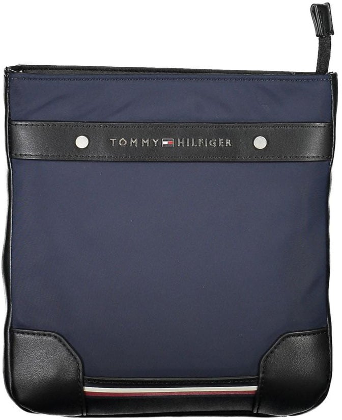 Tommy Hilfiger Blue Polyurethane Men's Shoulder Bag Wit