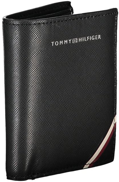 Tommy Hilfiger Tommy Hilfiger Black Leather Men's Wallet Zwart