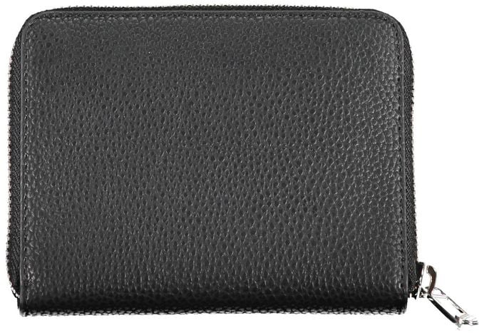 Tommy Hilfiger Tommy Hilfiger Black Polyurethane Women Wallet Zwart