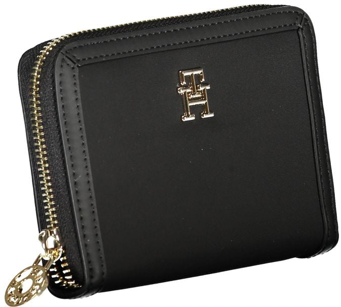 Tommy Hilfiger Tommy Hilfiger Elegant Zip Wallet with Ample Storage Zwart