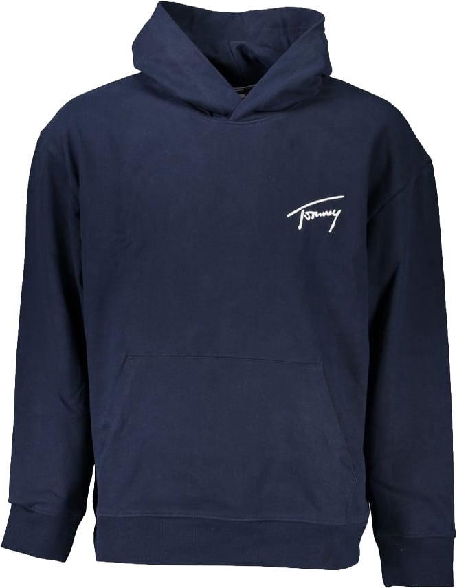 Tommy Hilfiger Blue Cotton Men's Hoodie Blauw
