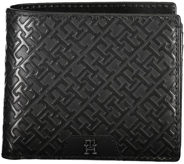Tommy Hilfiger Tommy Hilfiger Elegant Leather Wallet with Coin Purse Zwart