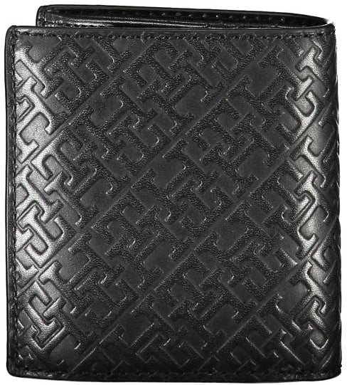 Tommy Hilfiger Tommy Hilfiger Sleek Black Leather Dual-Compartment Wallet Zwart