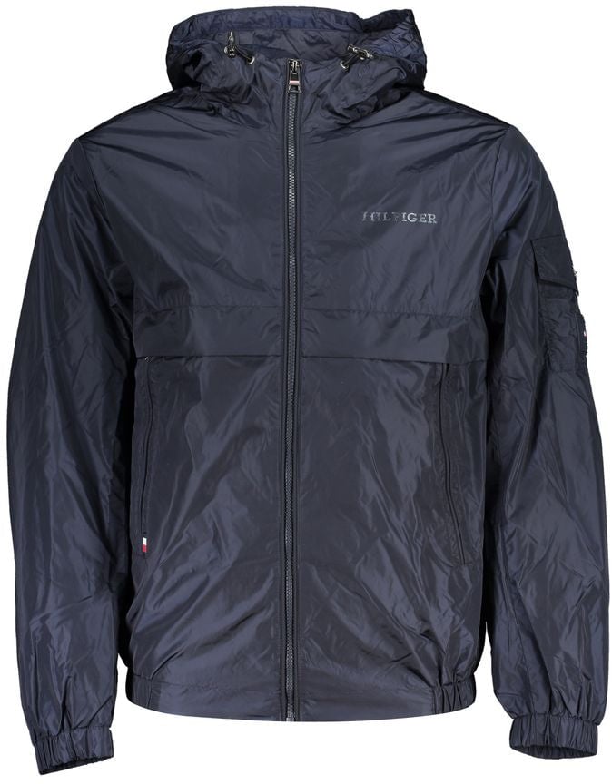 Tommy Hilfiger Blue Nylon Men's Jacket Blauw