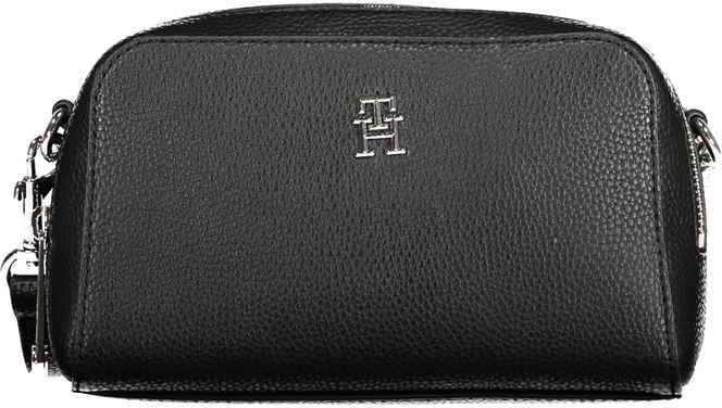 Tommy Hilfiger Tommy Hilfiger Nero Poliuretano Woman Shoulder Bag Zwart