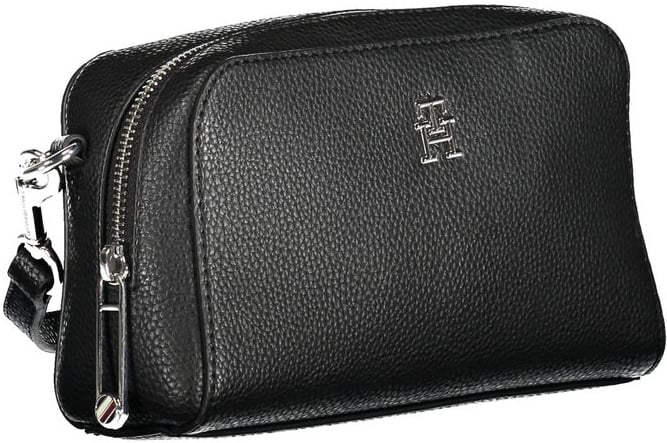 Tommy Hilfiger Tommy Hilfiger Nero Poliuretano Woman Shoulder Bag Zwart