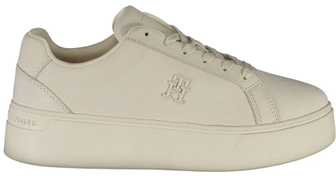 Tommy Hilfiger Bianco Leather Women Sneaker Wit