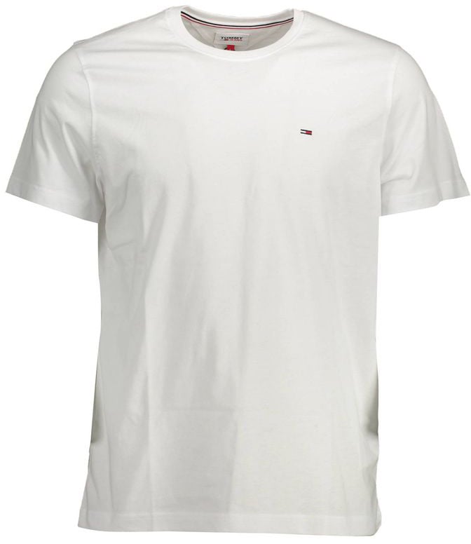 Tommy Hilfiger White Cotton Men's T-Shirt Wit