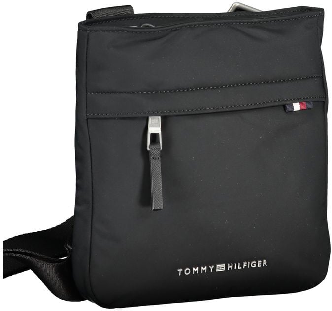 Tommy Hilfiger Black Polyurethane Women Shoulder Bag Zwart