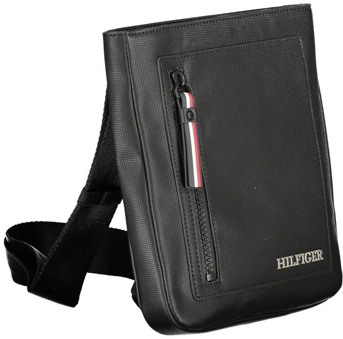 Tommy Hilfiger Tommy Hilfiger Black Polyurethane Men Shoulder Bag Zwart