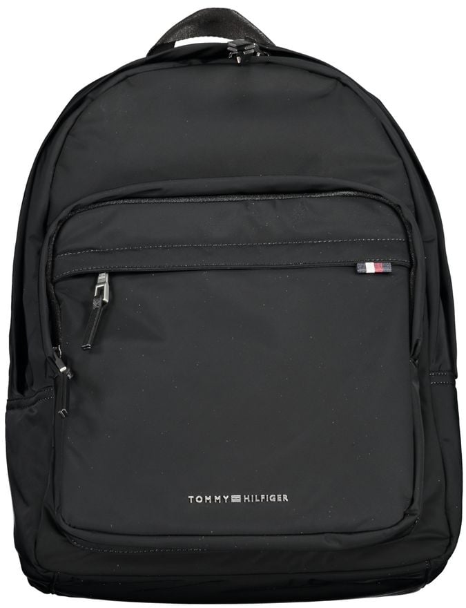 Tommy Hilfiger Tommy Hilfiger Black Polyester Men Backpack Zwart