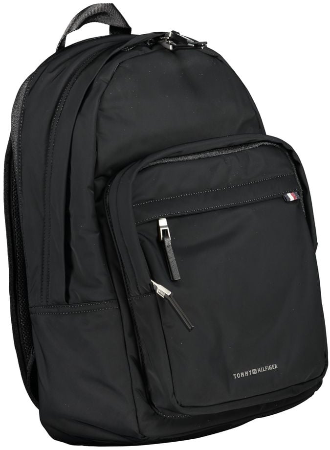 Tommy Hilfiger Tommy Hilfiger Black Polyester Men Backpack Zwart
