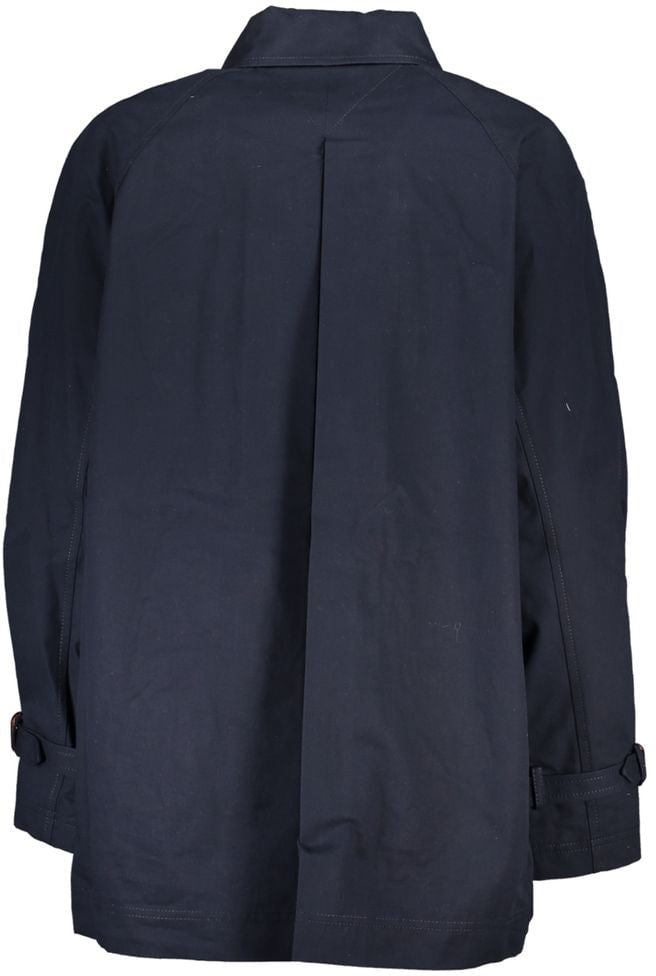 Tommy Hilfiger Blue Cotton Women's Trench Coat Blauw