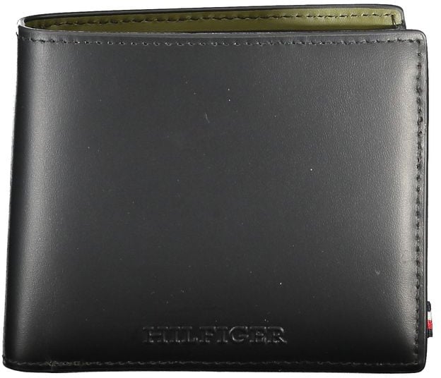 Tommy Hilfiger Tommy Hilfiger Black Leather Men's Wallet Zwart