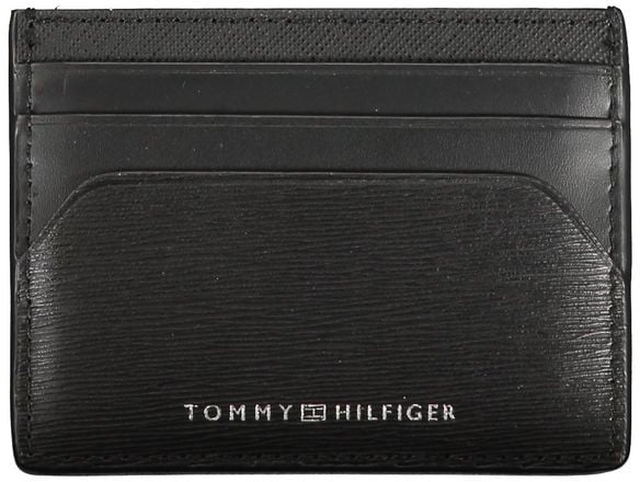 Tommy Hilfiger Tommy Hilfiger Black Leather Men Wallet Zwart