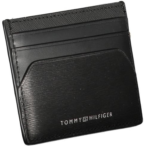 Tommy Hilfiger Tommy Hilfiger Black Leather Men Wallet Zwart