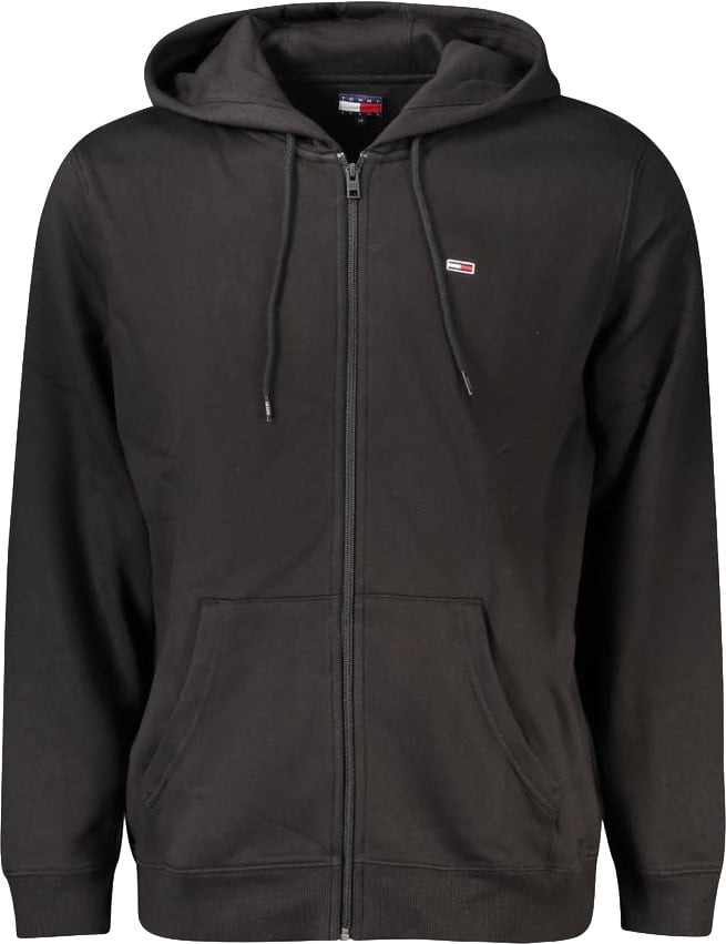 Tommy Hilfiger Black Cotton Men's Hoodie Sweatshirt Zwart