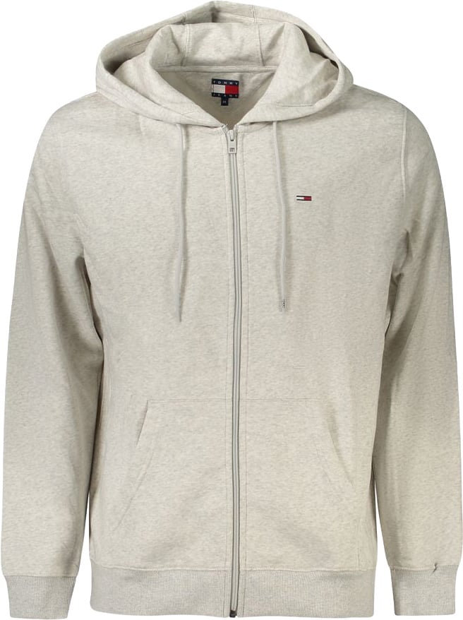Tommy Hilfiger Grigio Cotton Men's Sweatshirt Hoodie Grijs