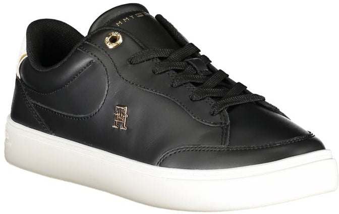 Tommy Hilfiger Black Polyurethane Women Sneaker Zwart