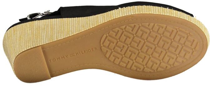 Tommy Hilfiger Black Polyester Women Sandal Zwart