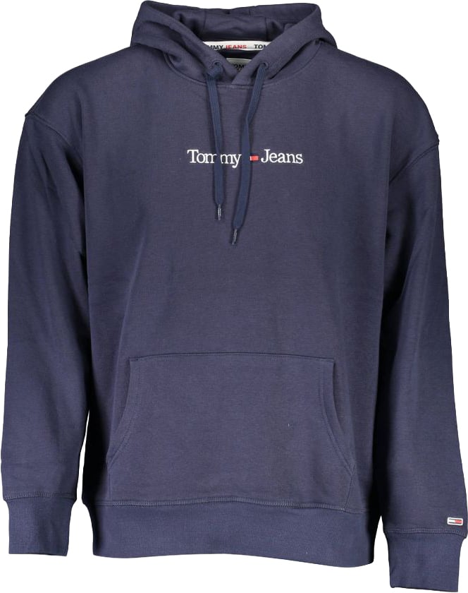 Tommy Hilfiger Blue Cotton Men's Sweatshirt Hoodie Blauw