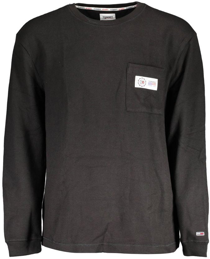Tommy Hilfiger Tommy Hilfiger Black Cotton Men Sweater Zwart