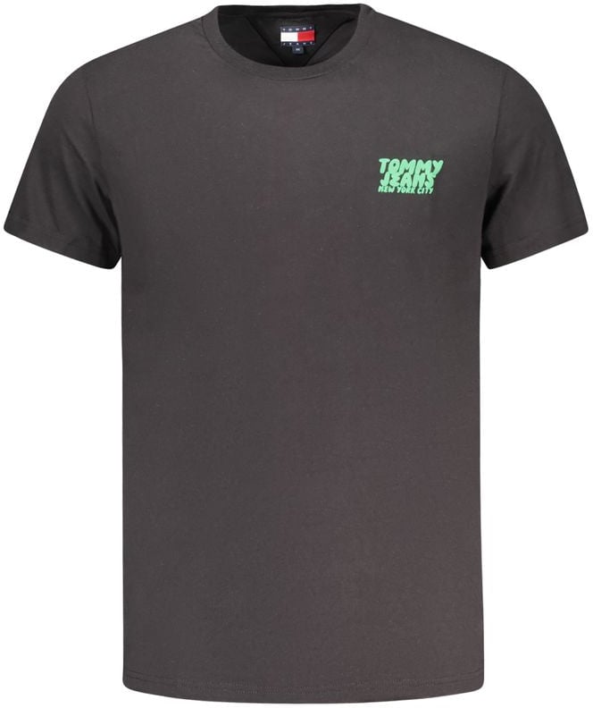 Tommy Hilfiger Black Cotton Men's T-Shirt Wit