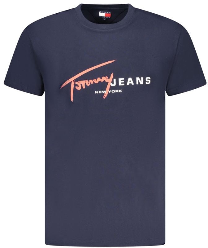 Tommy Hilfiger Blue Cotton Men's T-Shirt Blauw