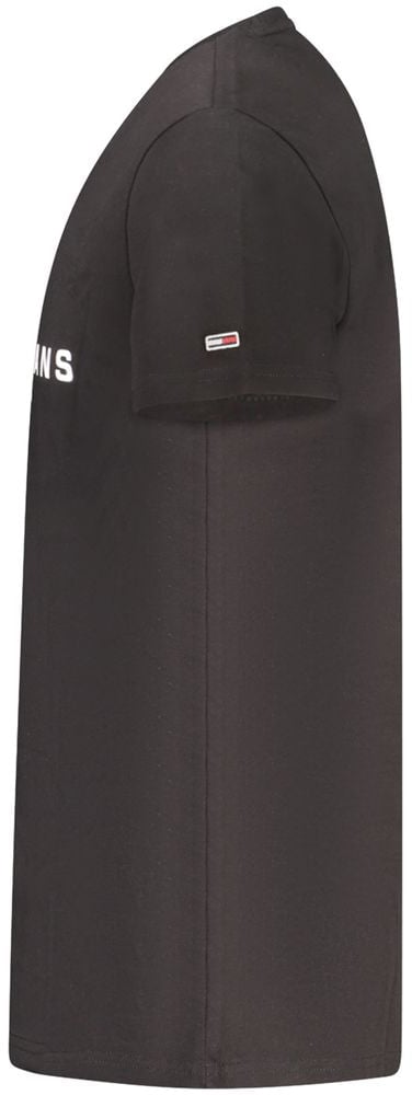 Tommy Hilfiger Black Cotton Men's T-Shirt Zwart