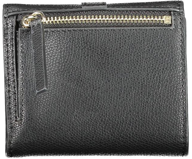 Tommy Hilfiger Tommy Hilfiger Black Polyurethane Women Wallet Zwart